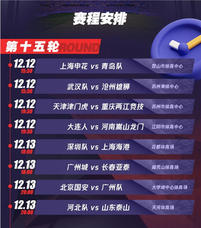 中超第二阶段赛程：12月12日开赛 首次跨年+23天8轮图2