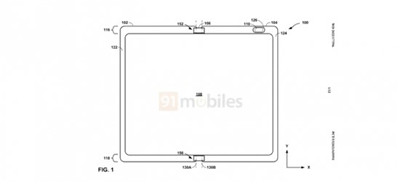 谷歌可折叠手机专利曝光 类似Galaxy Fold设计有边框摄像头图1