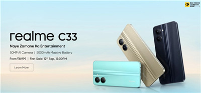 realme C33入门手机在印度发布：紫光展锐T612芯片图1