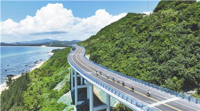 海南环岛旅游公路全线设142座桥 进度达99%